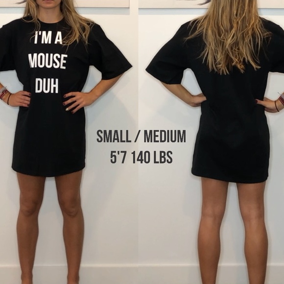 NWT I'm A Mouse Duh Oversized TShirt Dress - Picture 4 of 8